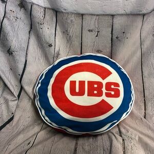 MLB Chicago Cubs Baseball Red & Blue Accent Team Throw Puff Pillow Genuine Merch